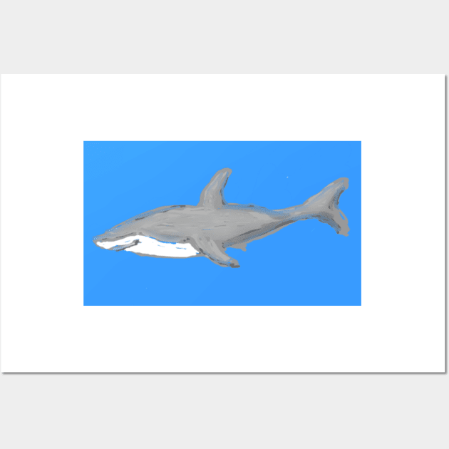 Shark silhouette Wall Art by DancingCreek